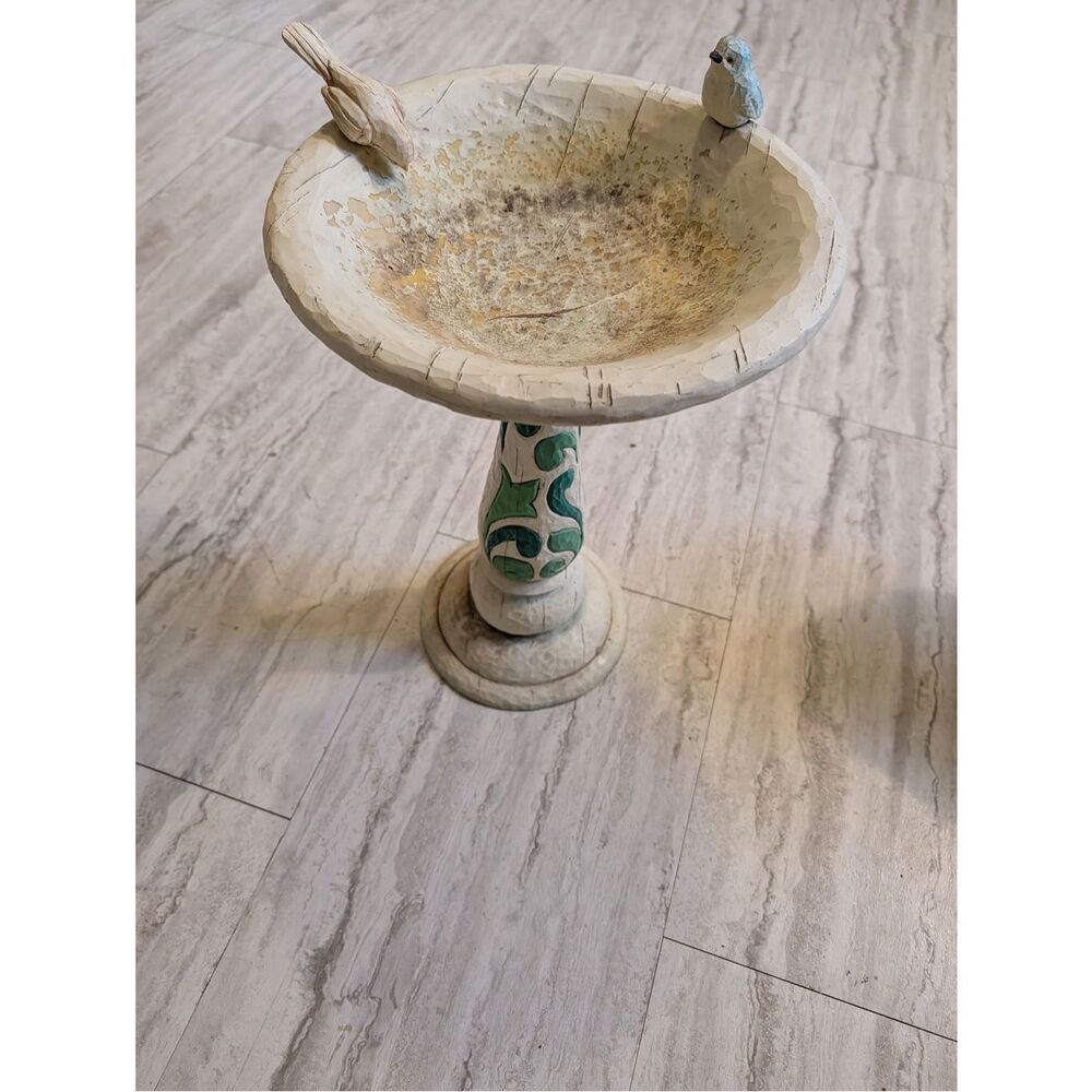JIM SHORE HEARTWOOD CREEK BIRD BATH BIRDBATH 2005 18"‎